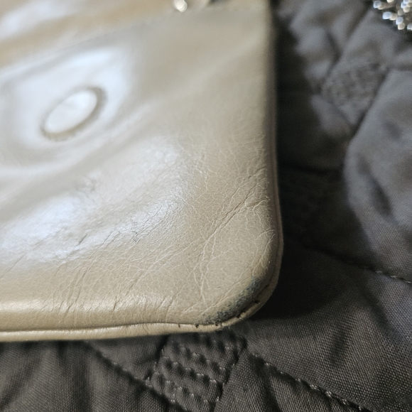 HOBO Cream Leather Wristlet with Chain Strap - Picture 7 of 16